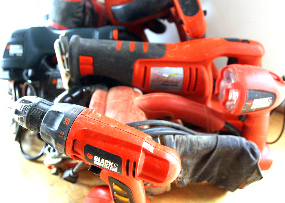 Large Assortment of Black & Decker Power Tools