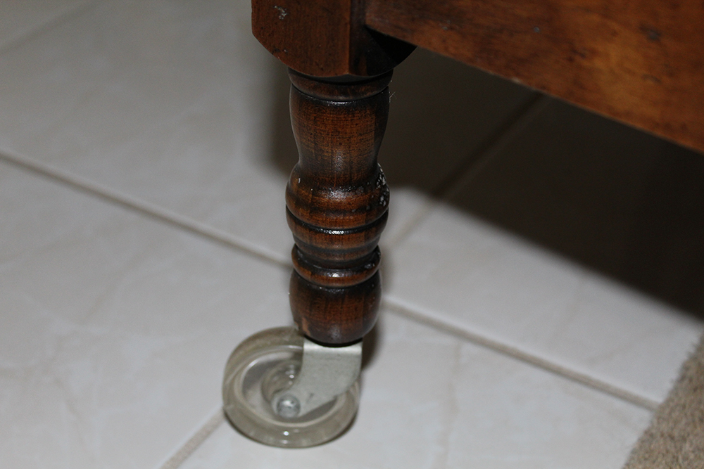 Walnut Drop Leaf Tea Cart