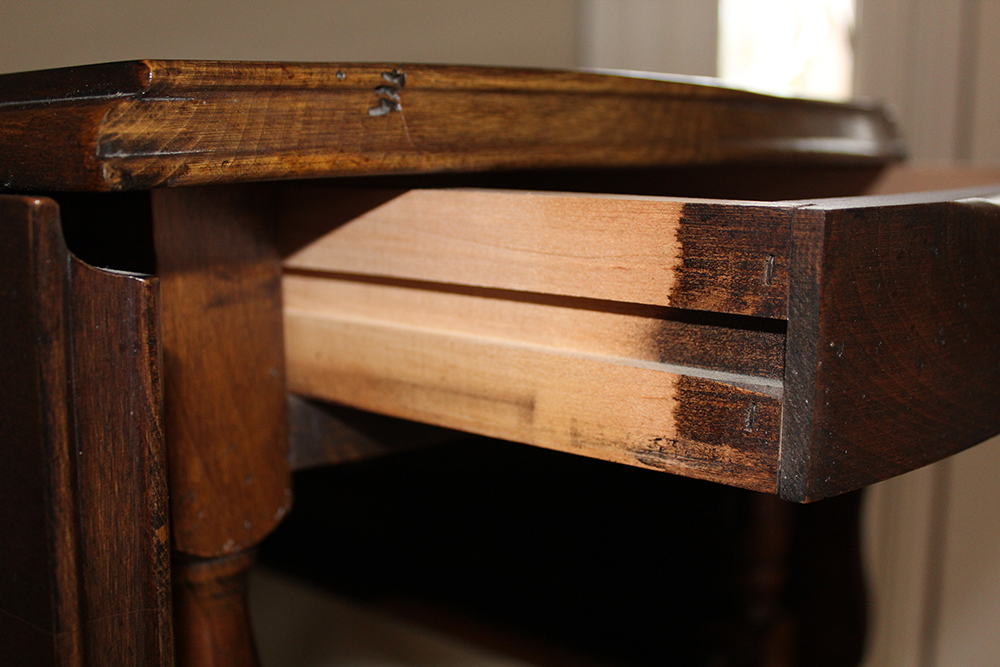 Walnut Drop Leaf Tea Cart