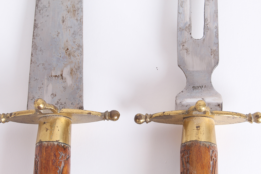 Vintage Meat Carving Knife and Fork Set