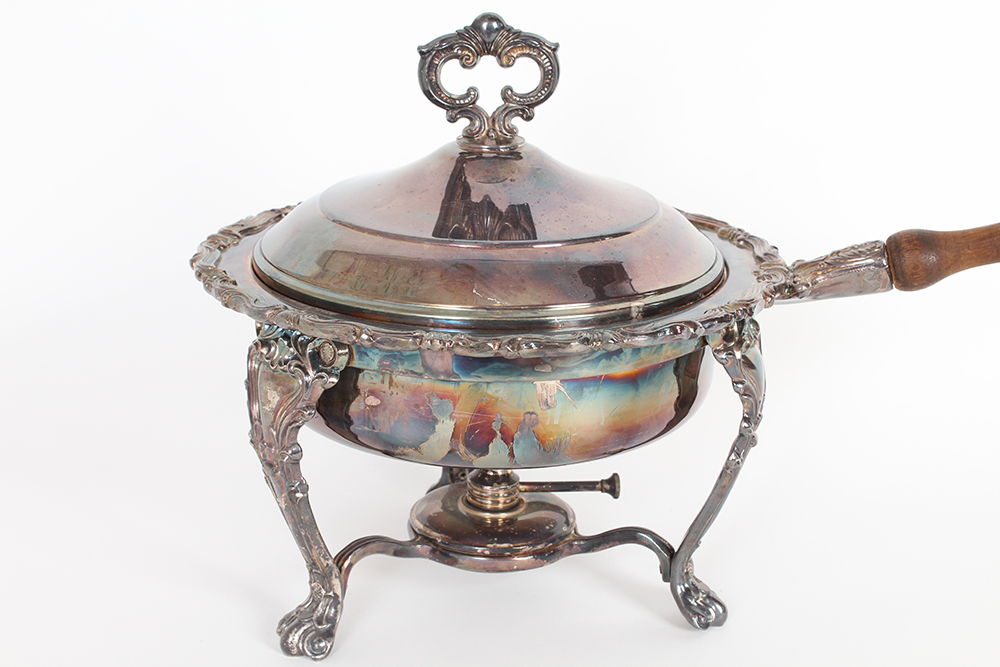 F.B. Rogers Silver Plated Chafing Dish Food Warmer