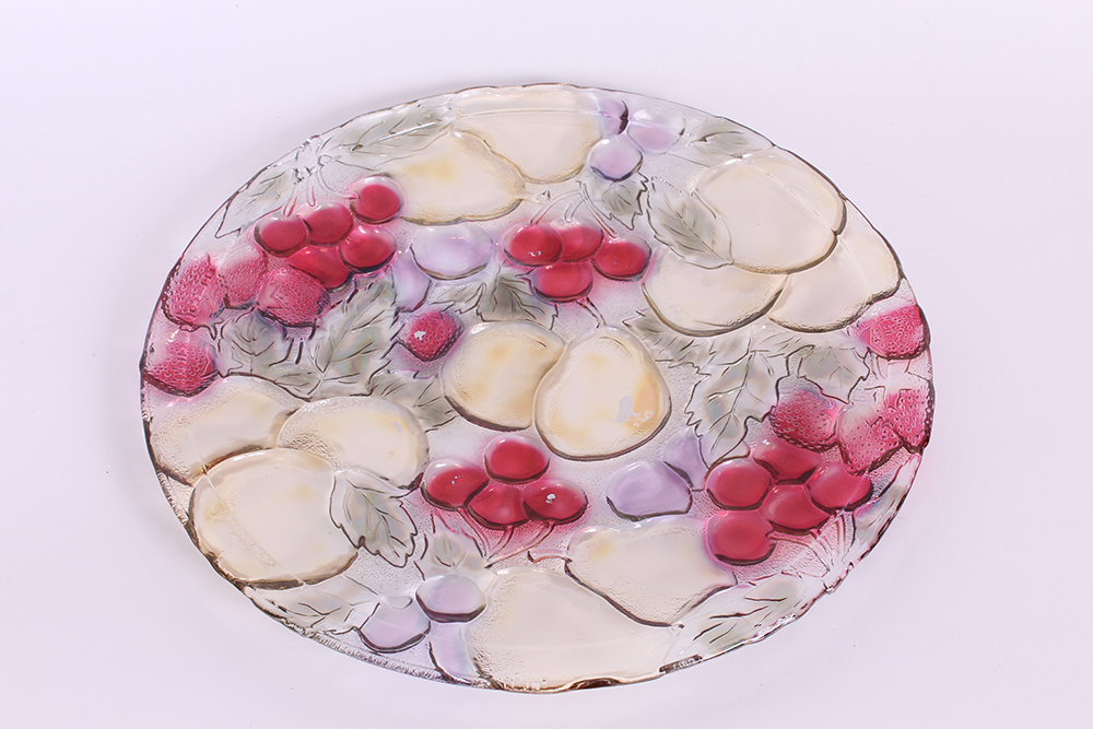 Rainbow Garden Covered Cake Plate