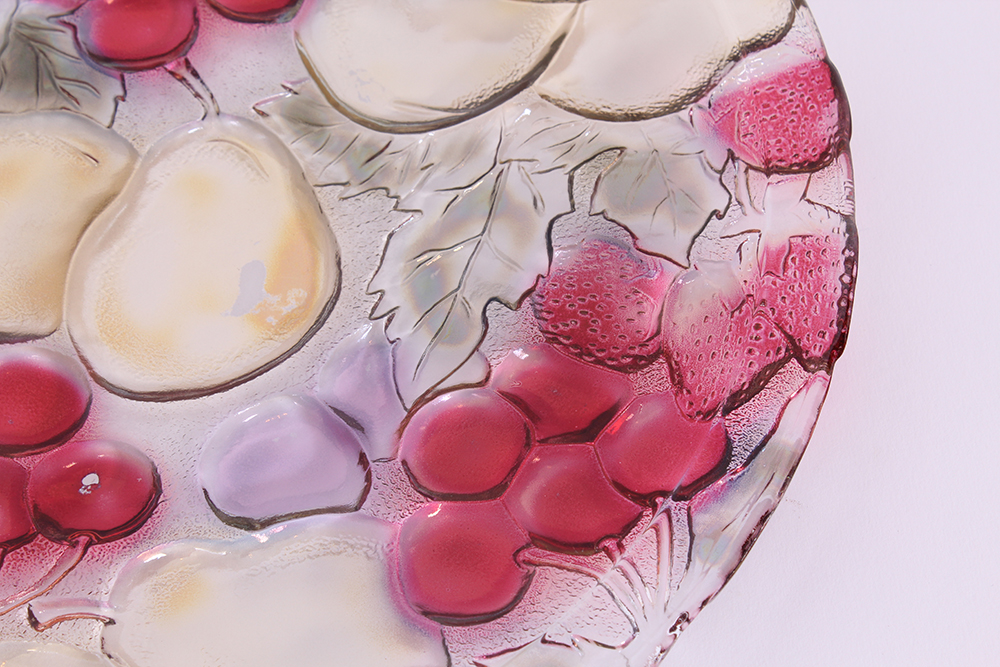 Rainbow Garden Covered Cake Plate