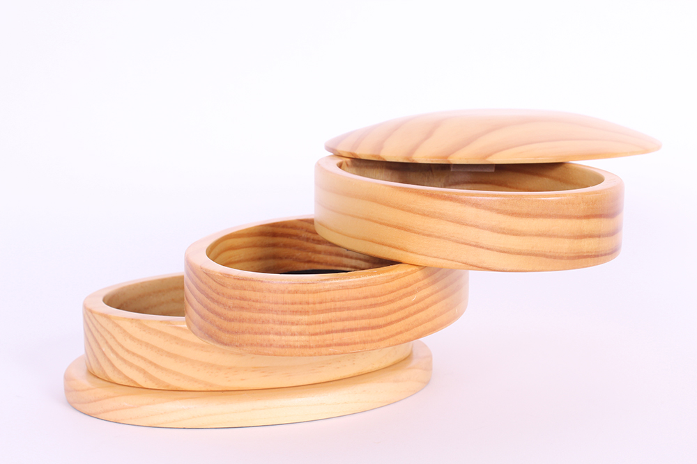 Swiveling Three Tiered Jewelry Box