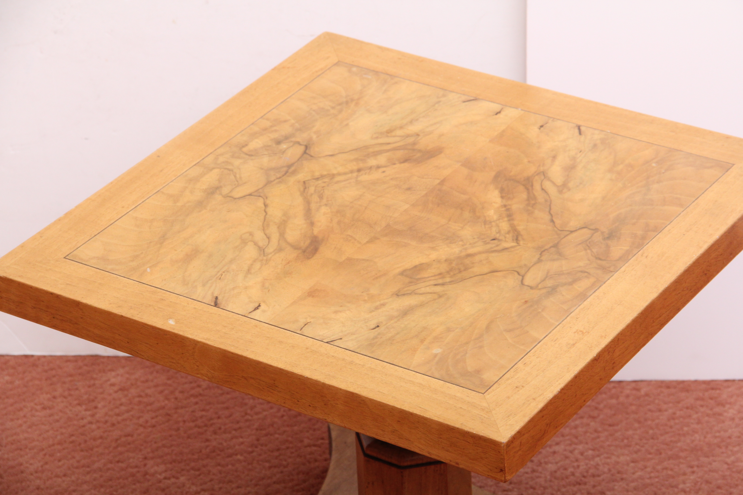 Burled Oak Accent Table