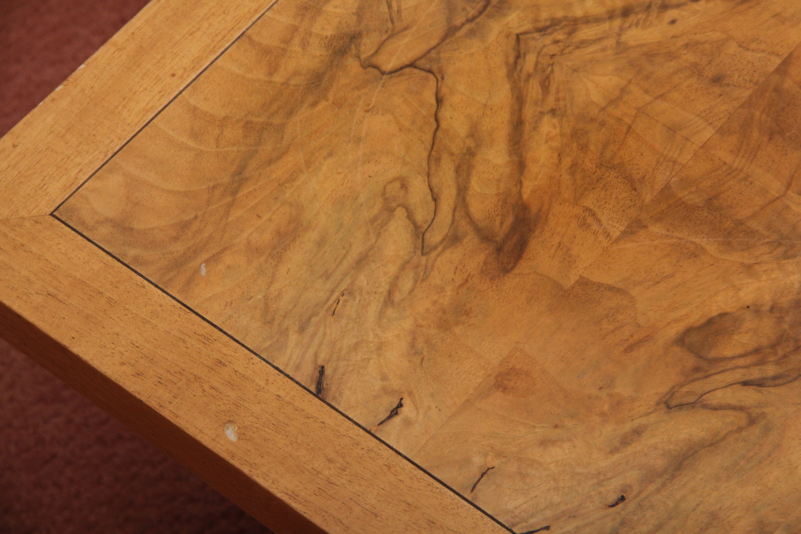 Burled Oak Accent Table