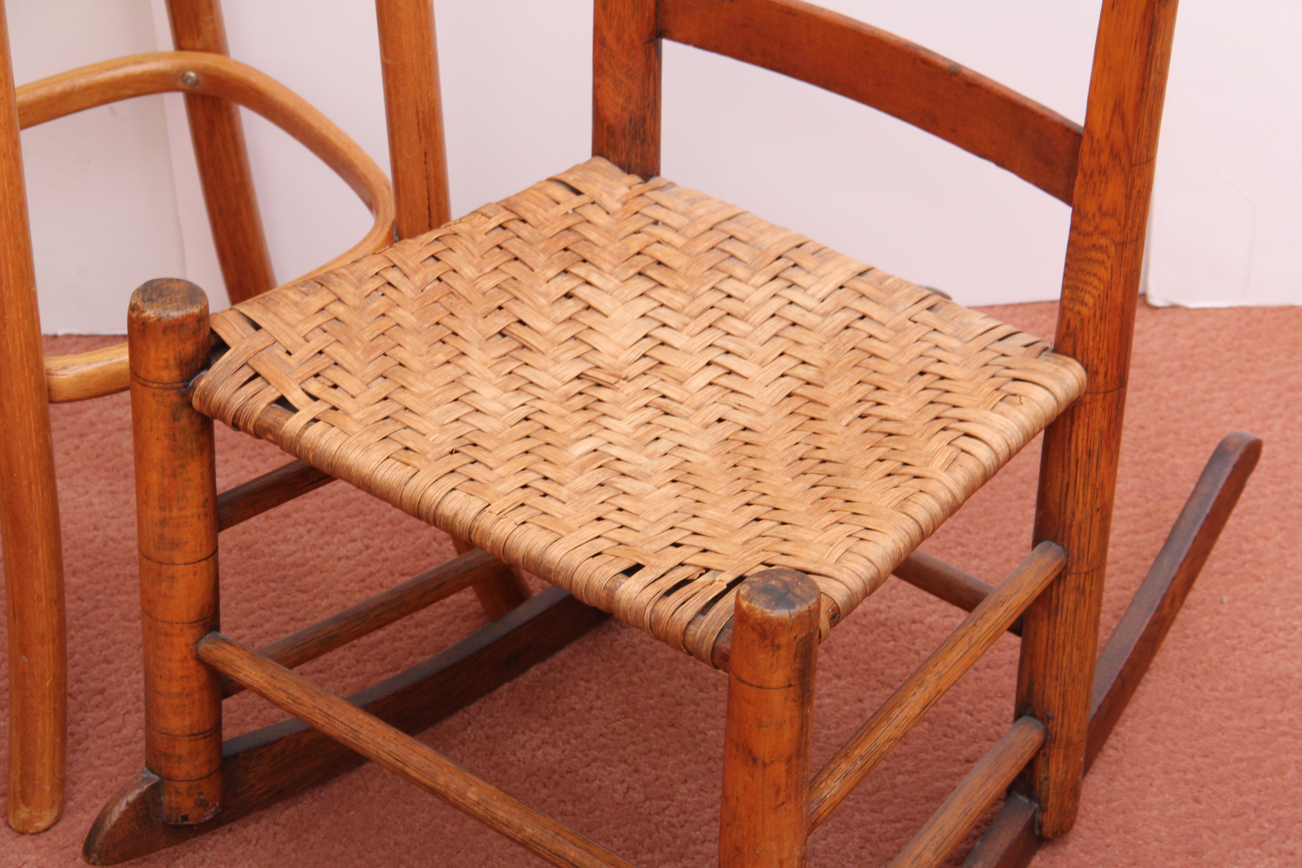 Trio of Wicker and Wood Furniture