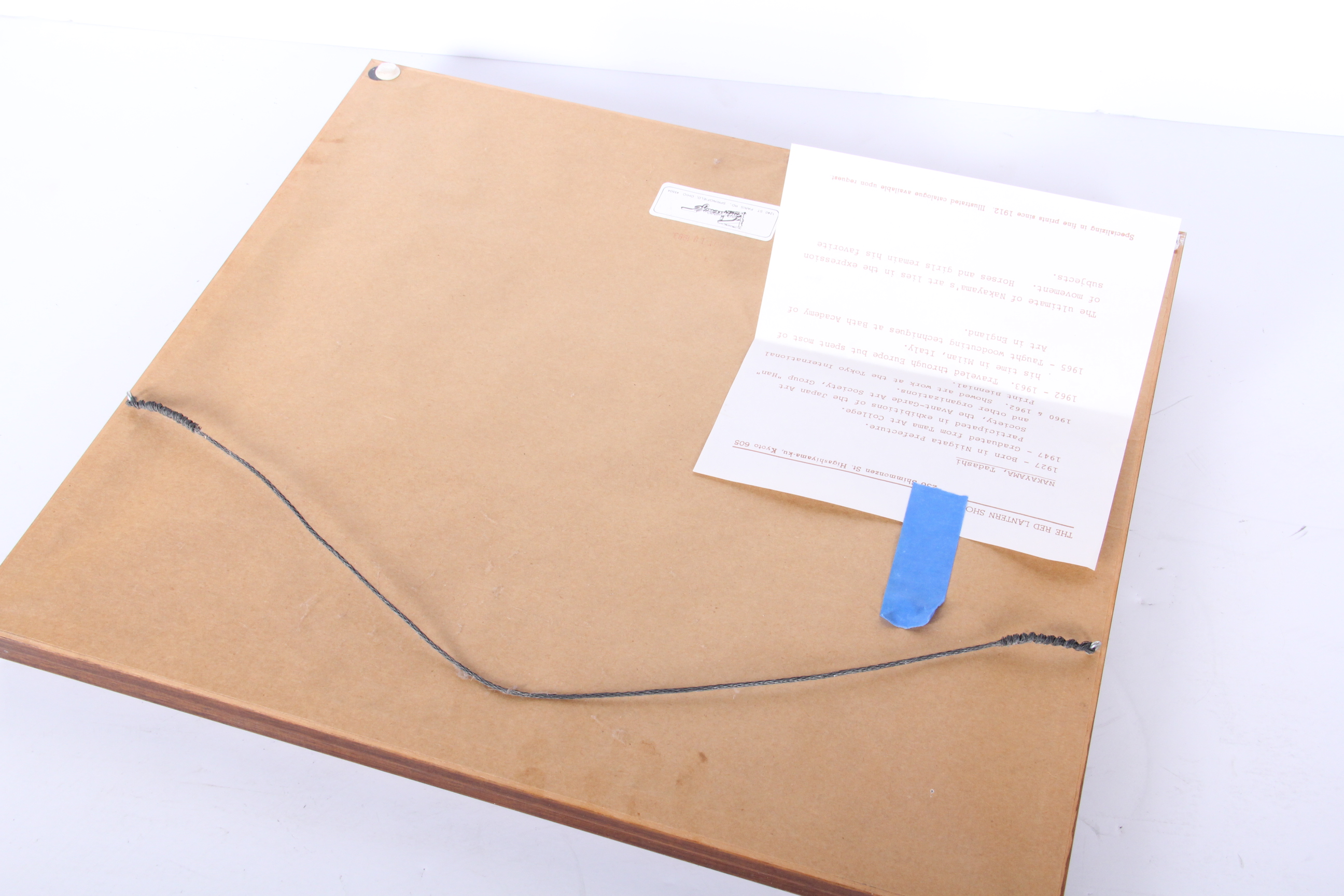 Tadashi Nakayama "Girl In The Wind," Woodblock Print