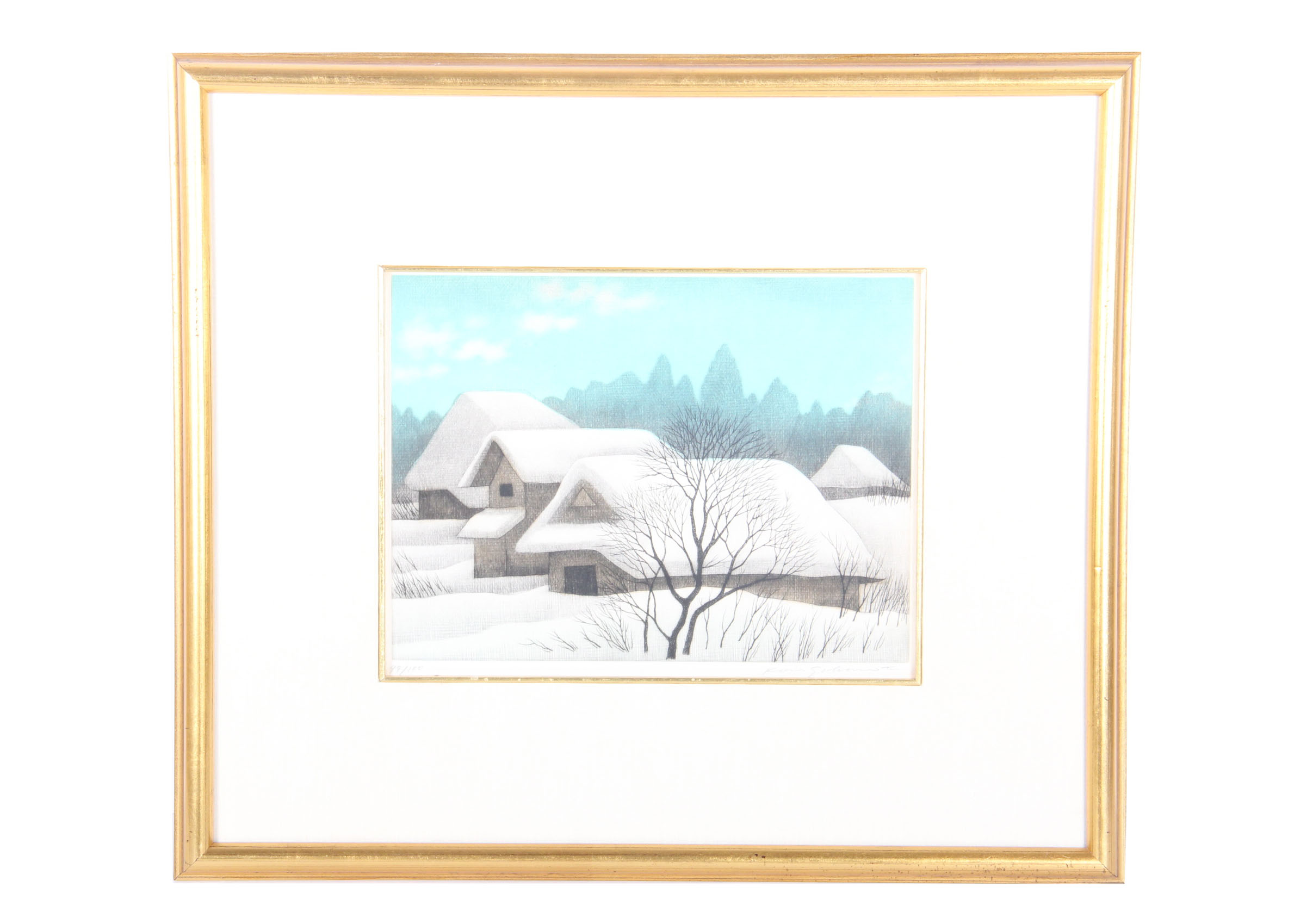 Koichi Sakamoto Mezzotint of a Winter Scene