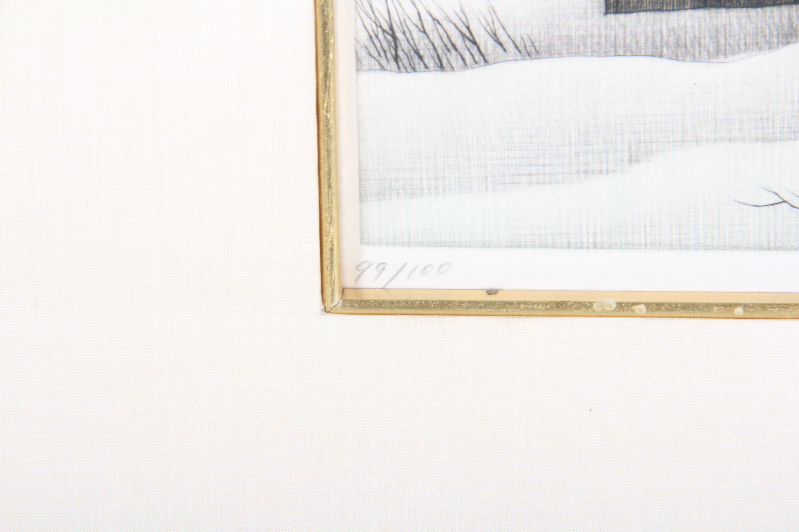 Koichi Sakamoto Mezzotint of a Winter Scene