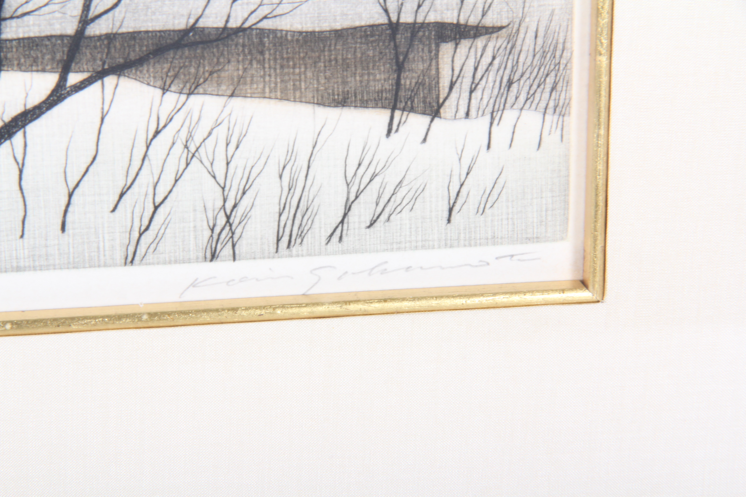 Koichi Sakamoto Mezzotint of a Winter Scene