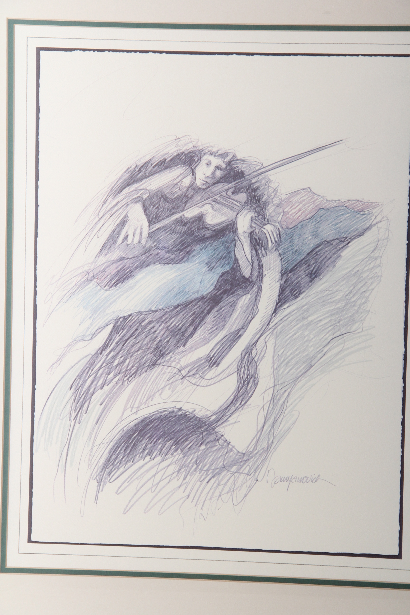 Offset Lithograph of Musicians