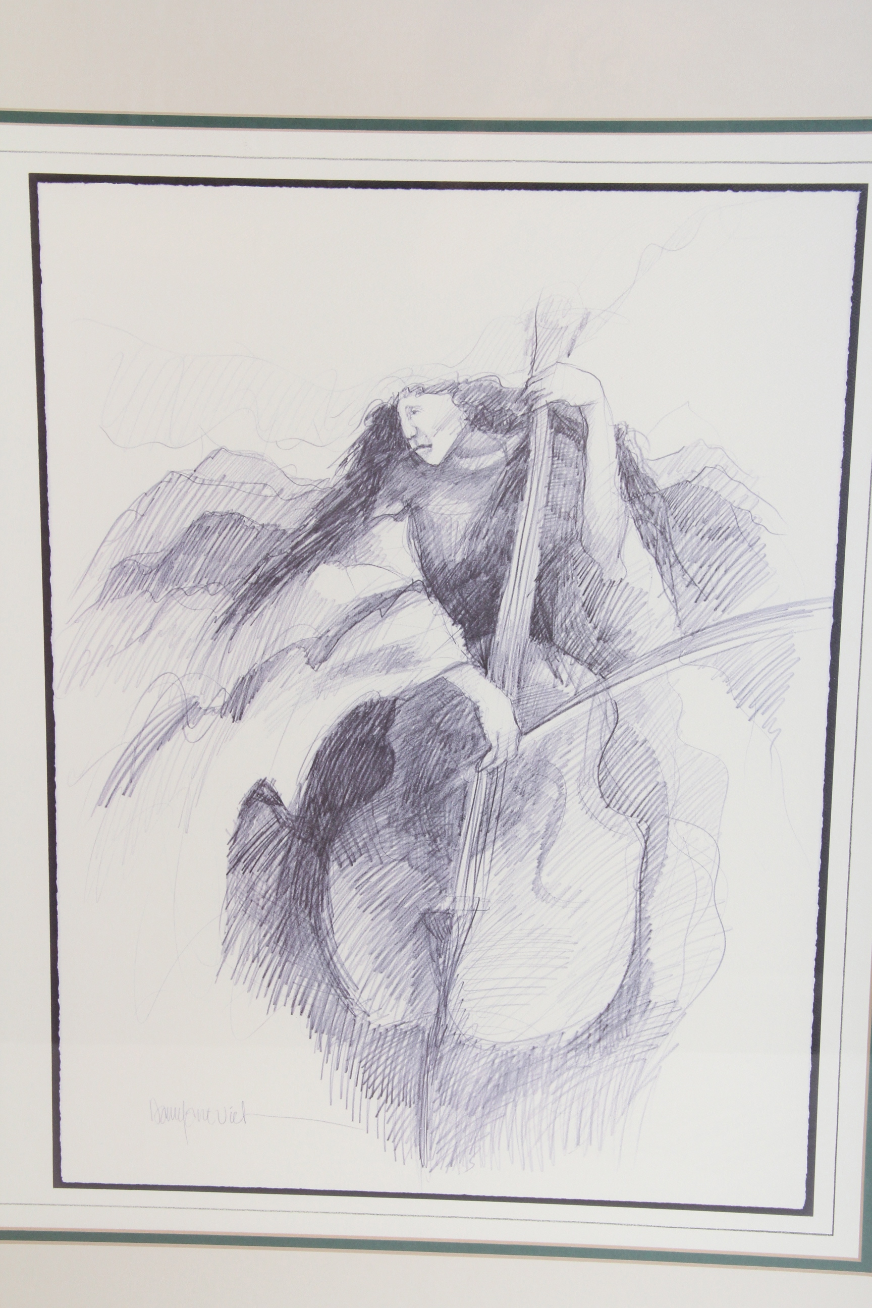 Offset Lithograph of Musicians