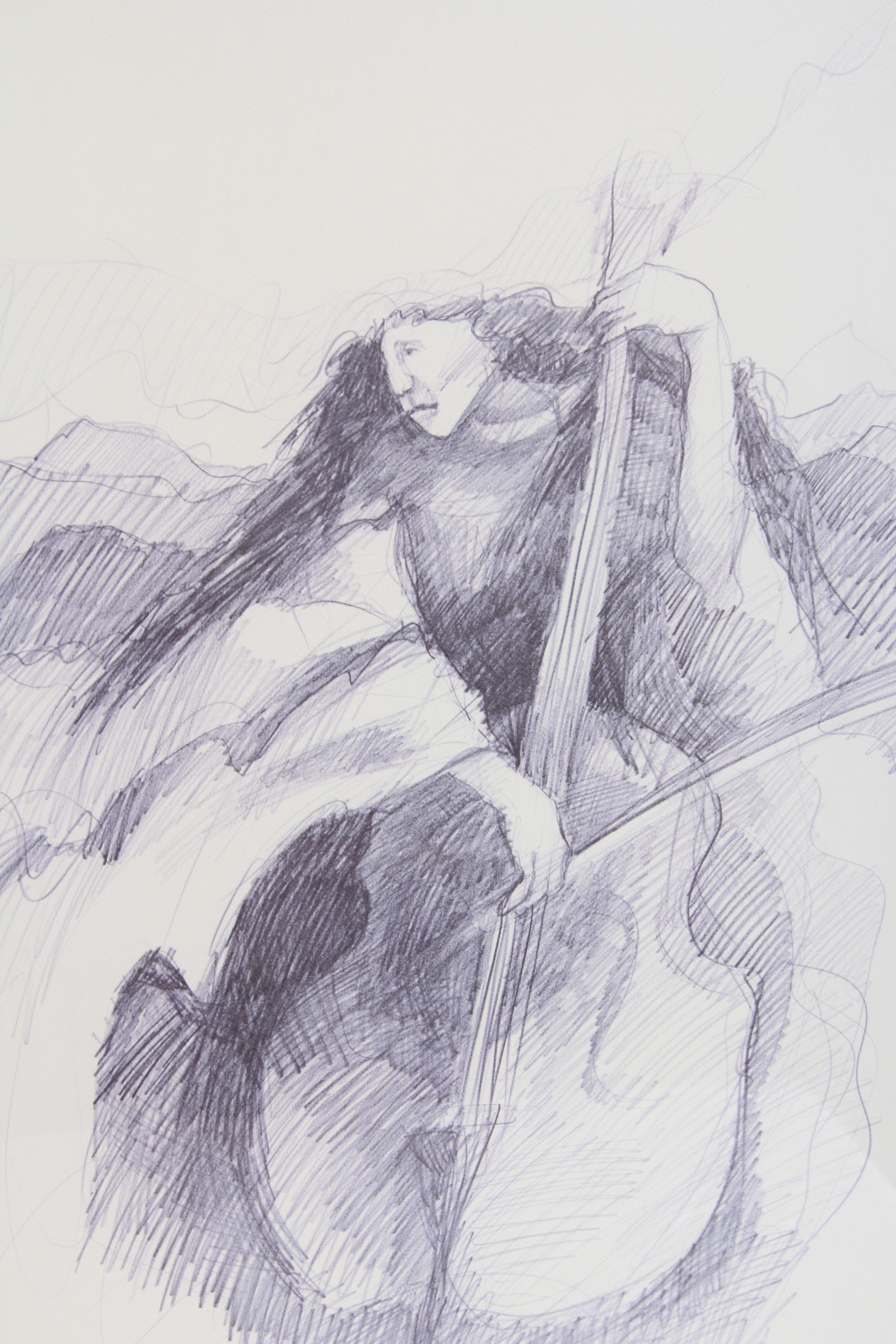 Offset Lithograph of Musicians