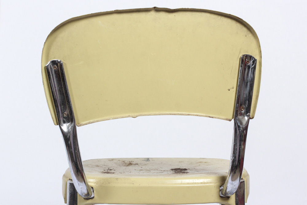 Creme Chair and Stepstool