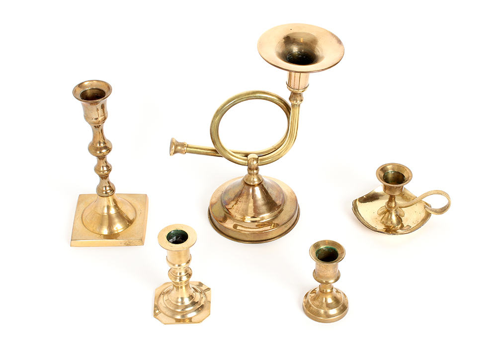 Assortment of Brass Candlesticks