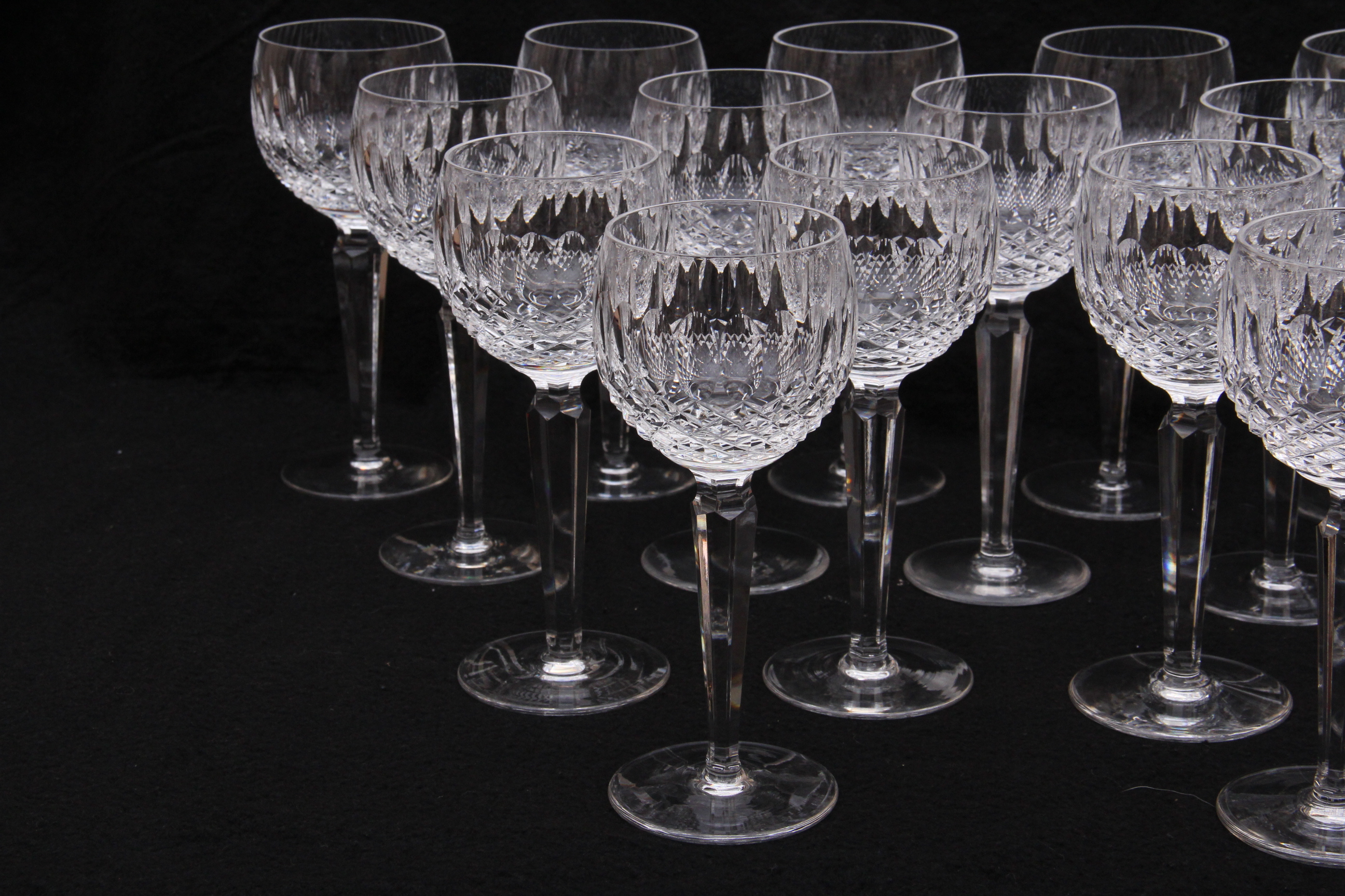 Complete Set of Waterford Crystal "Colleen" Wine Glasses