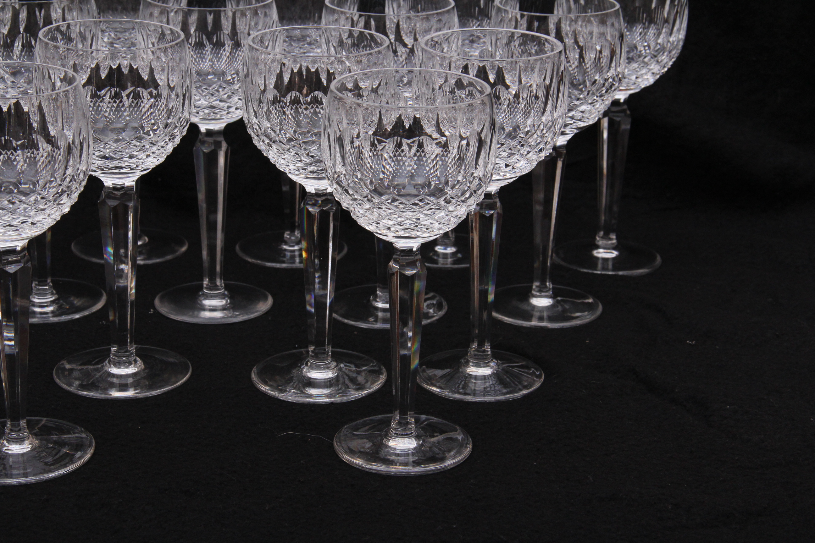 Complete Set of Waterford Crystal "Colleen" Wine Glasses