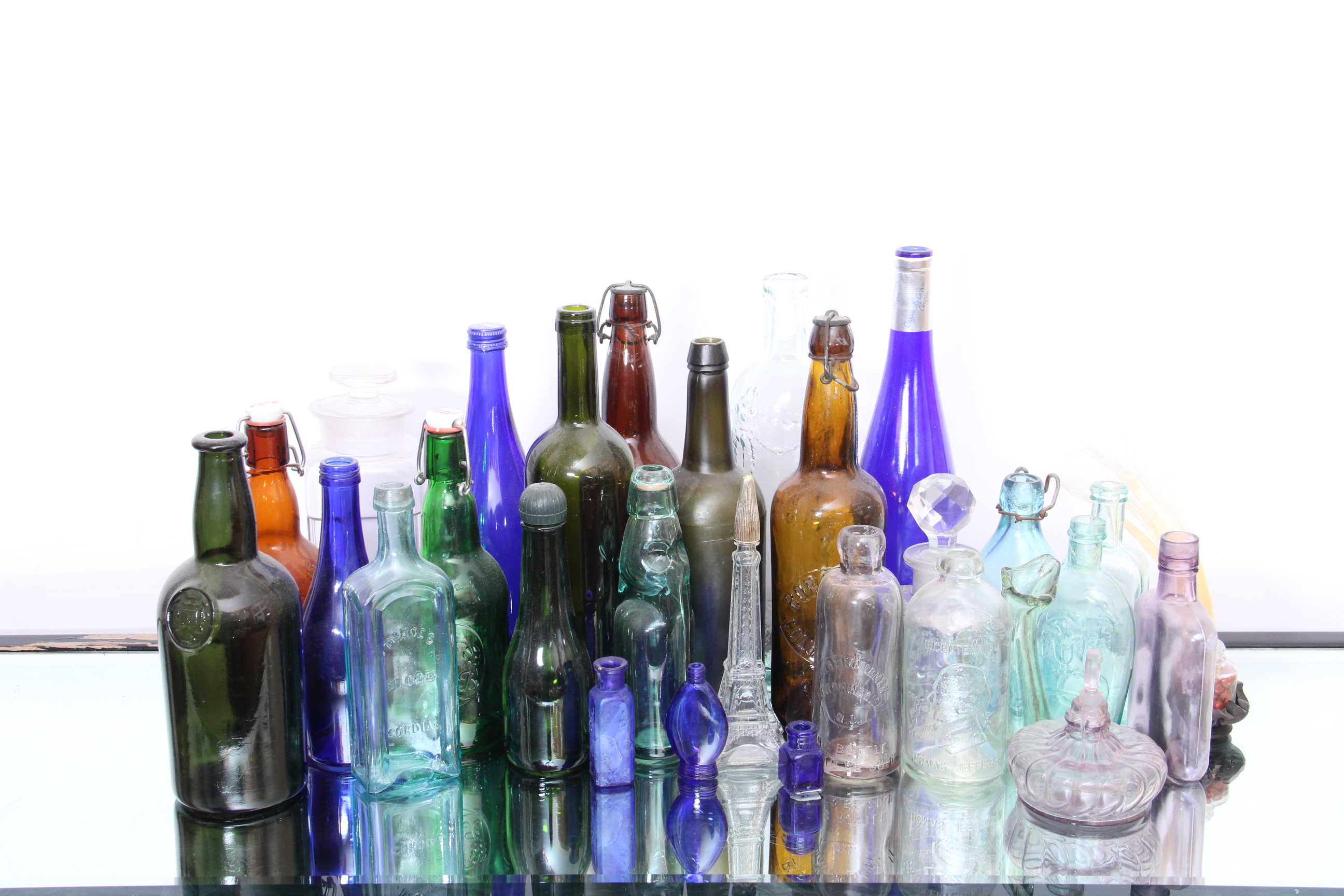 Collection of 18th and 19th Century Wine bottles and more