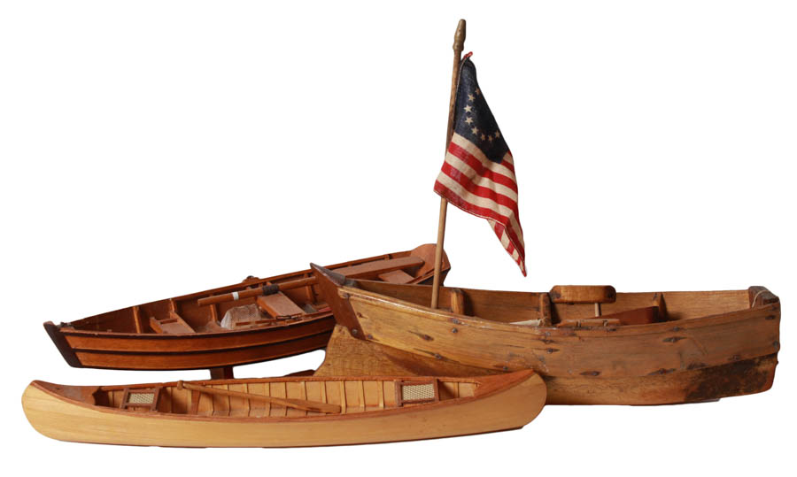 Seaport Scene Plates and Wood Ships