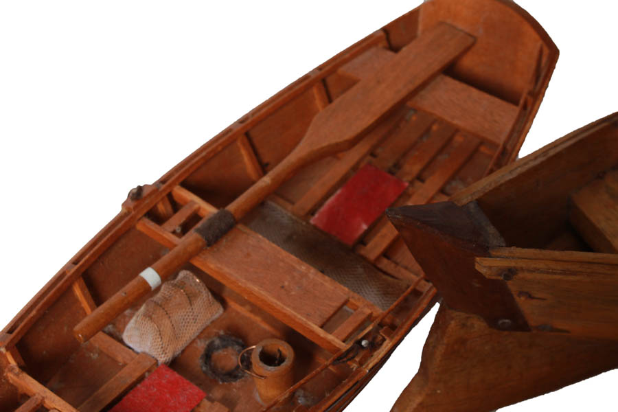 Seaport Scene Plates and Wood Ships