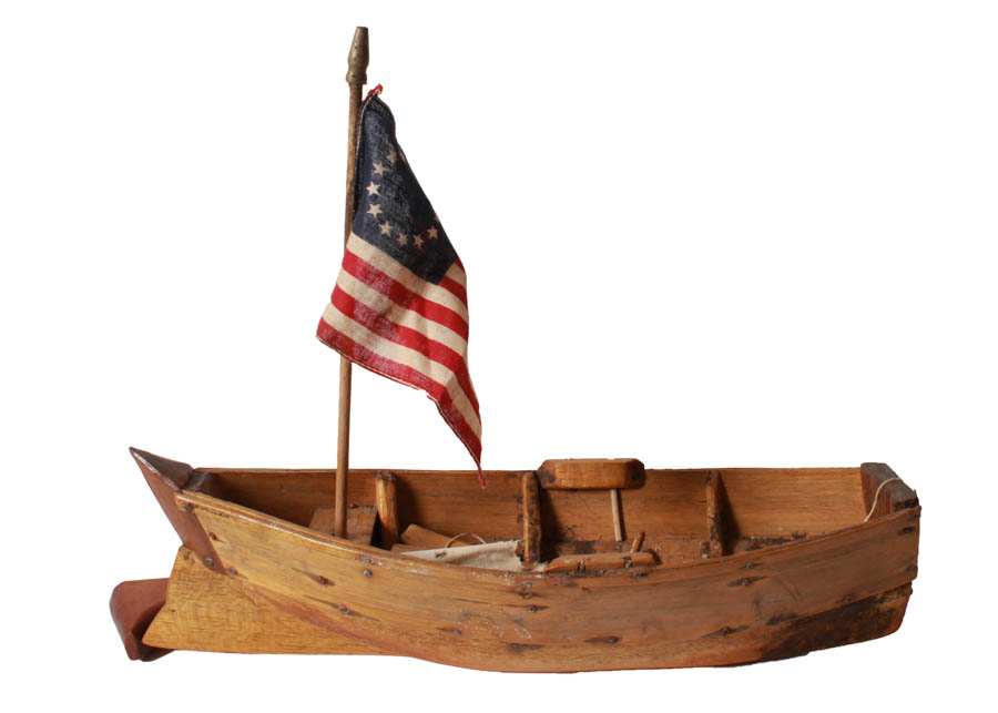 Seaport Scene Plates and Wood Ships