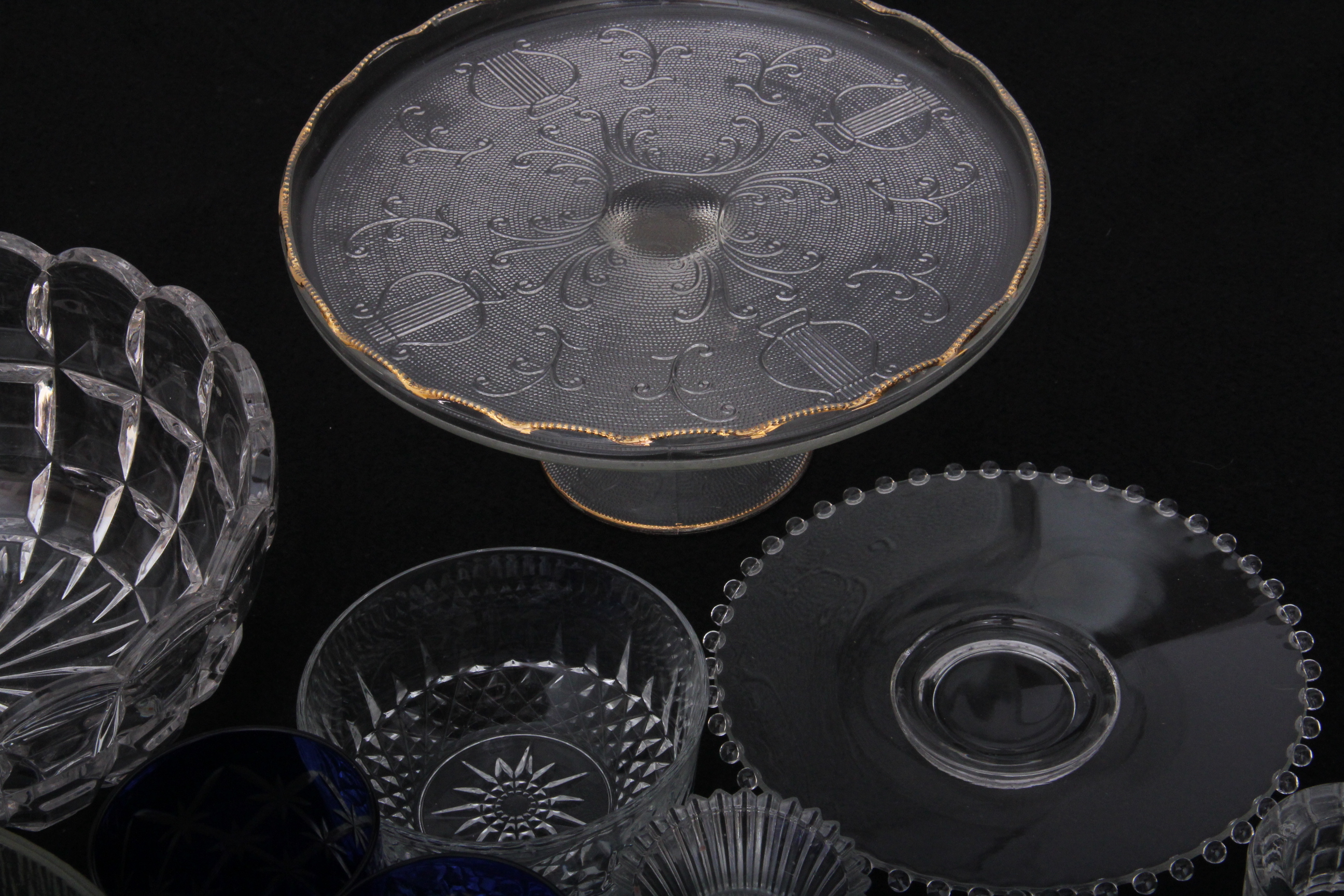 Generous Collection of Pressed and Cut Glass