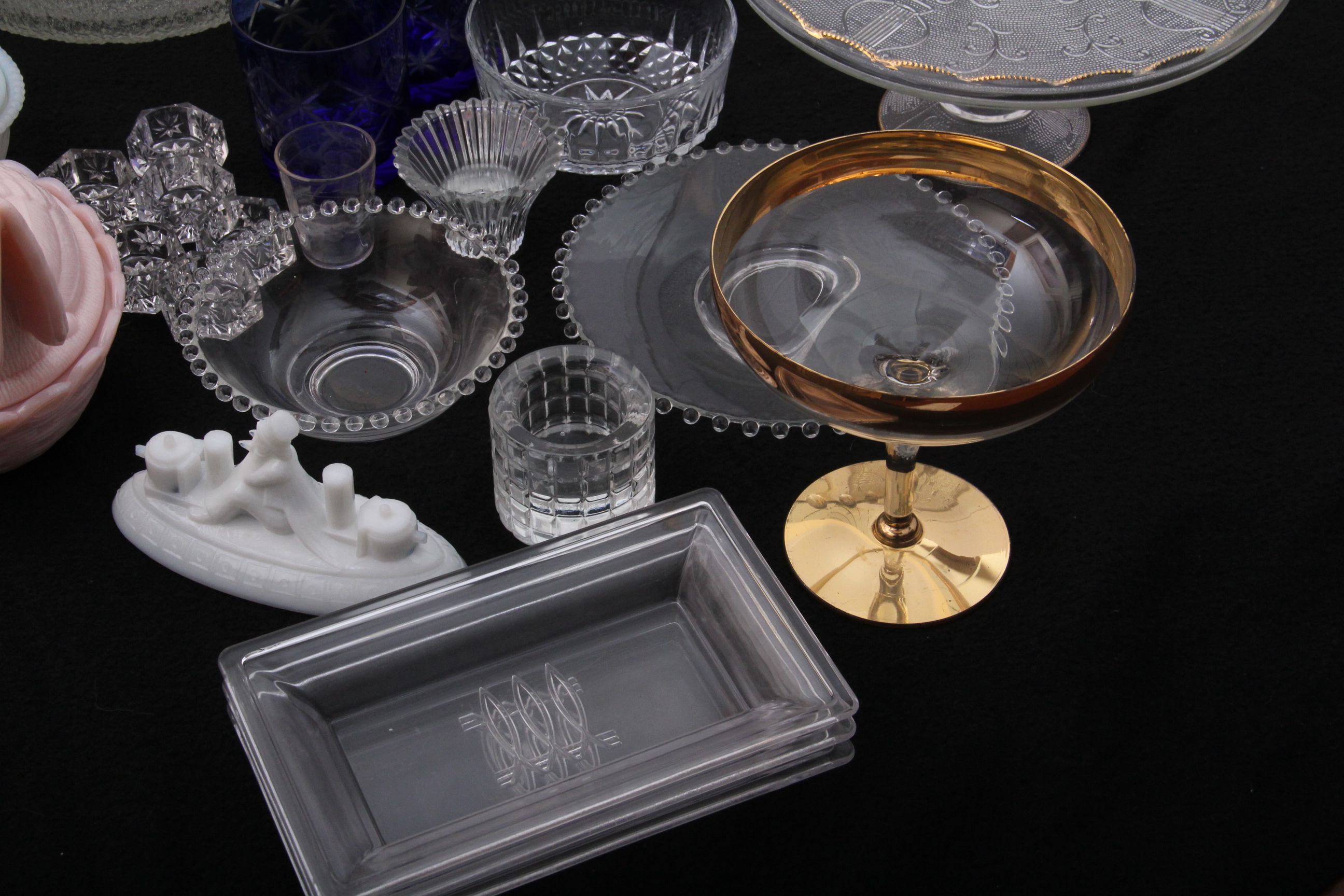 Generous Collection of Pressed and Cut Glass