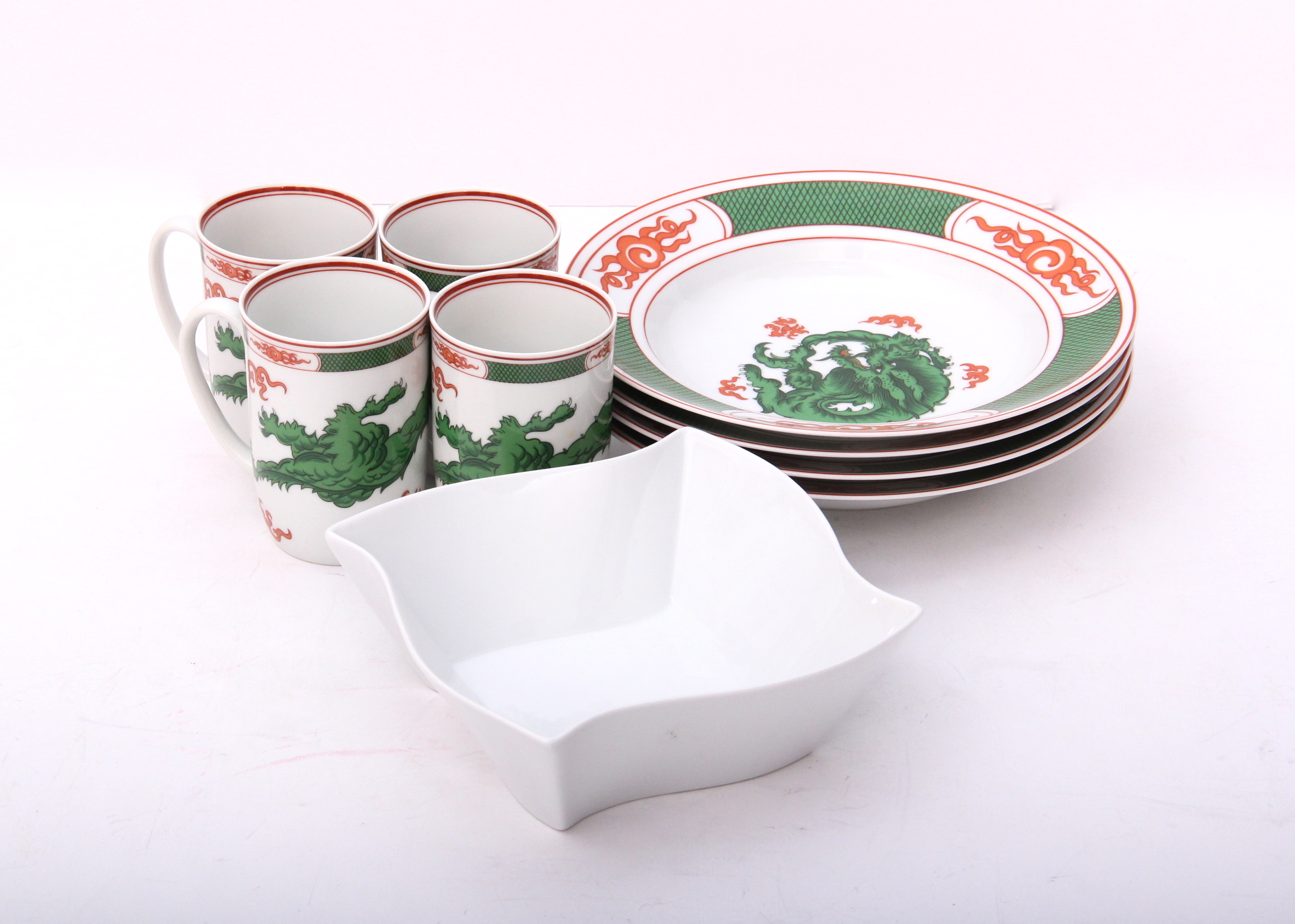 Quintet of Fitz and Floyd Bowls