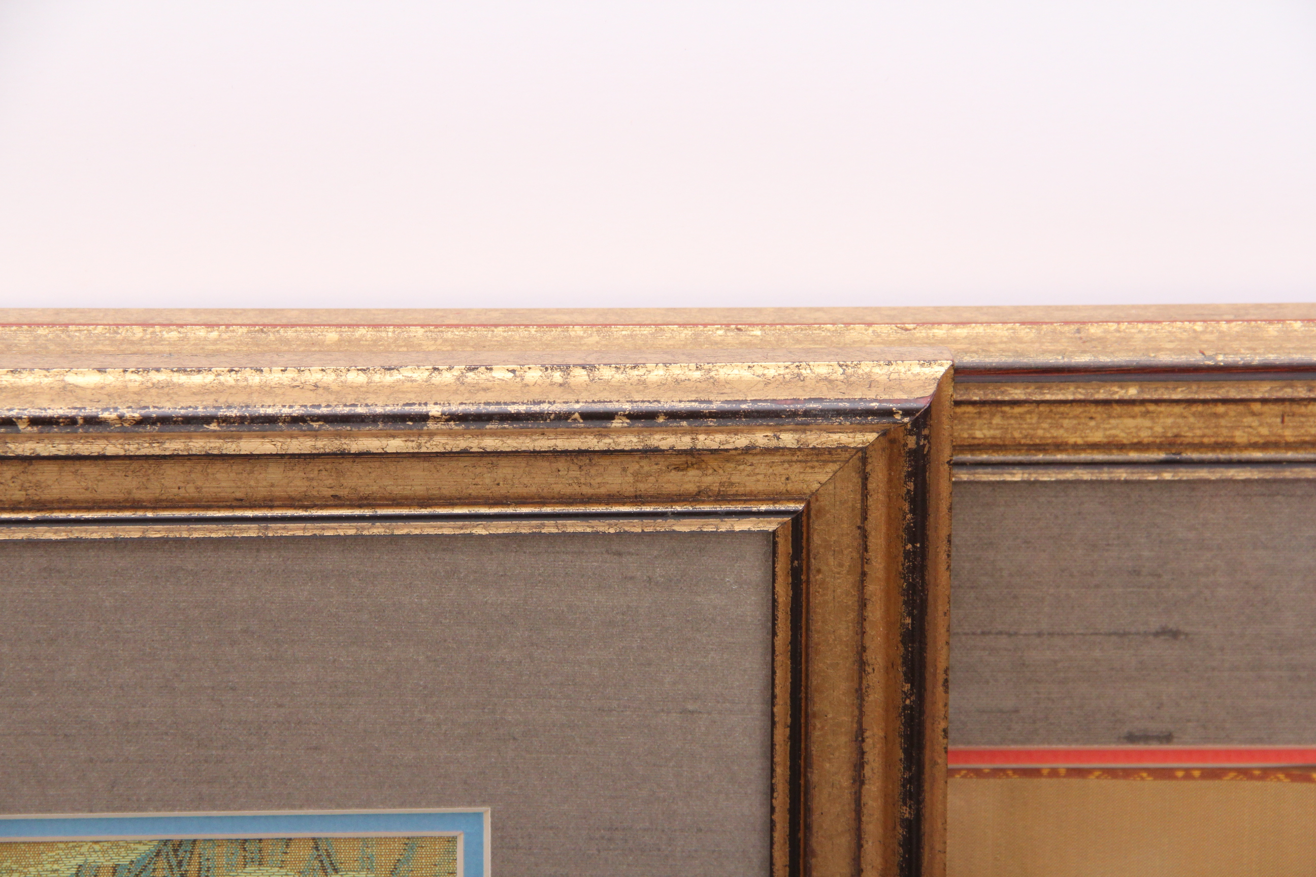 Pair of Japanese Shishu Embroidery