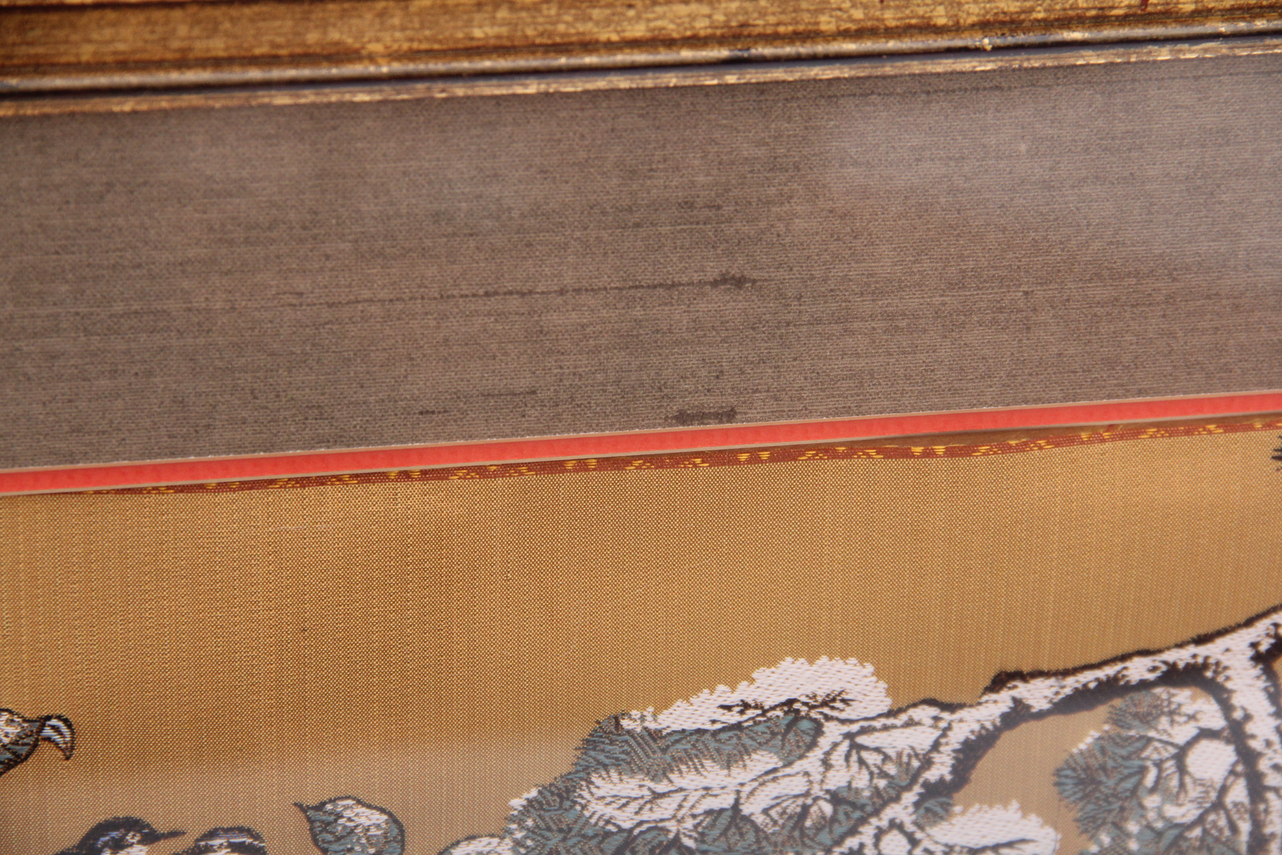 Pair of Japanese Shishu Embroidery