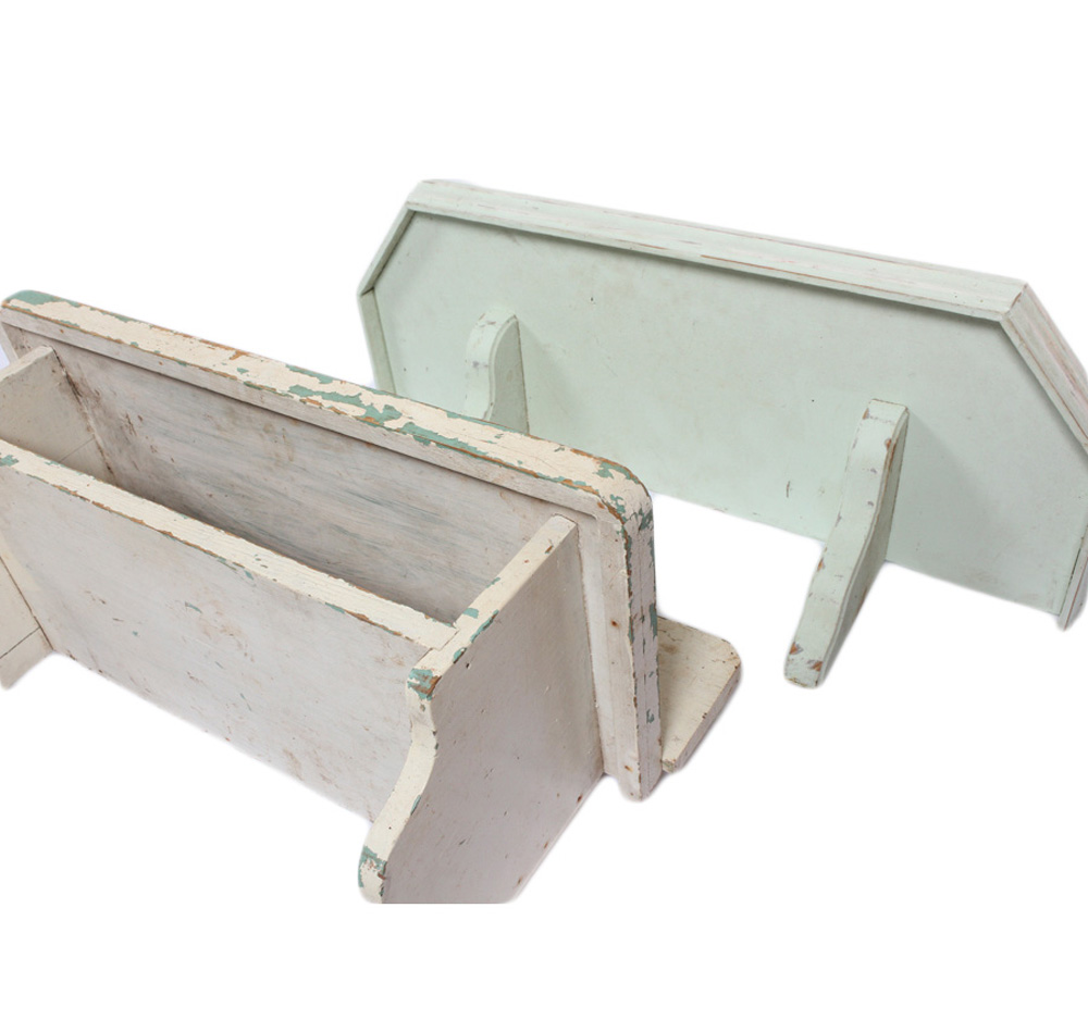 Pair of Hand Painted Wall Shelves