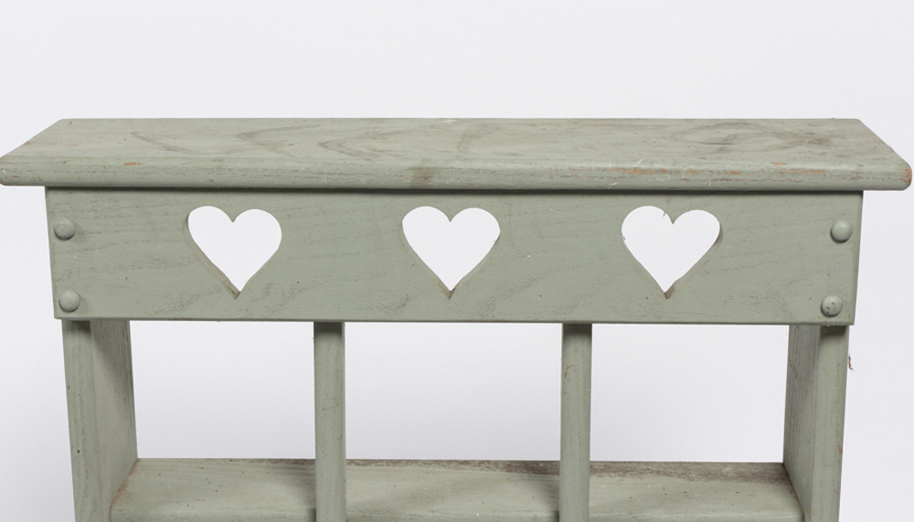 Sage Shelf with Hearts