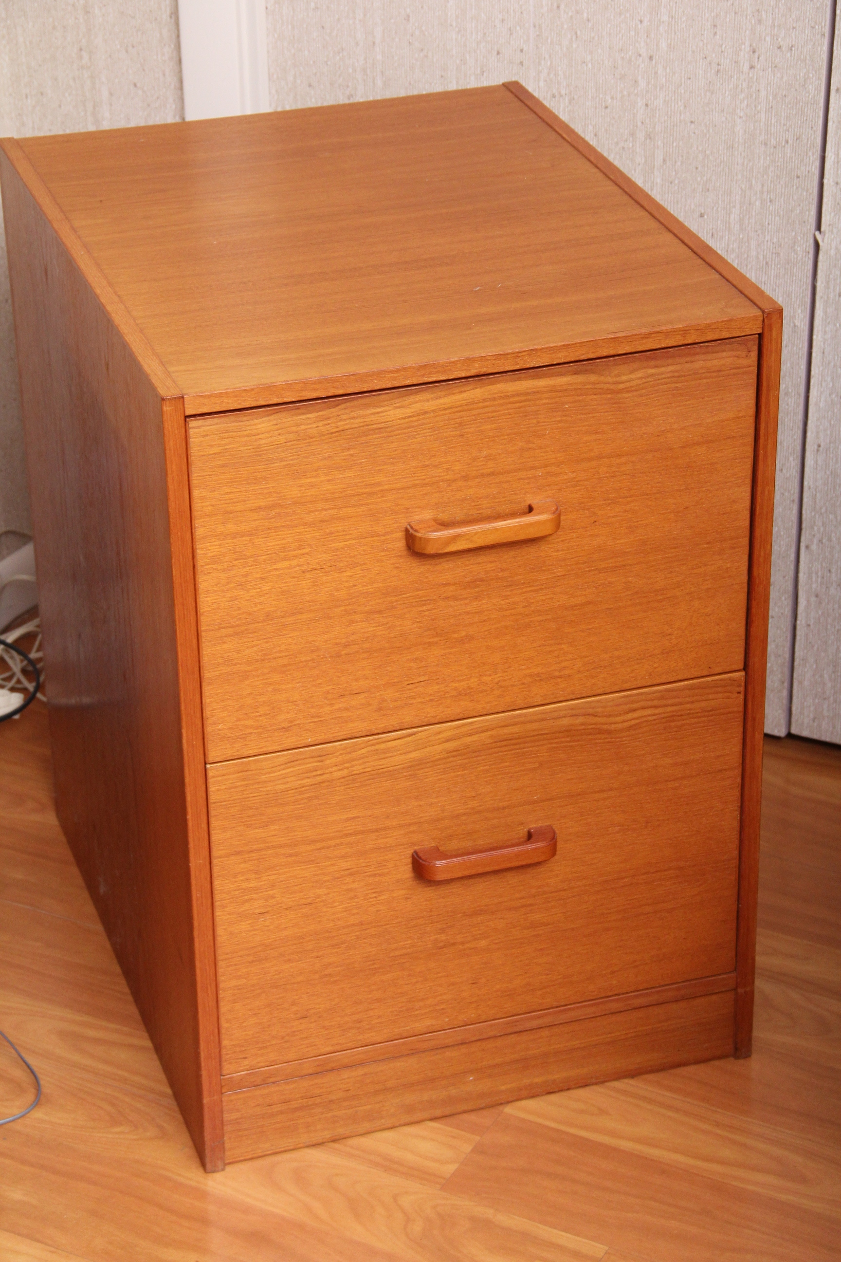 Contemporary Wood Laminate Filing Cabinet
