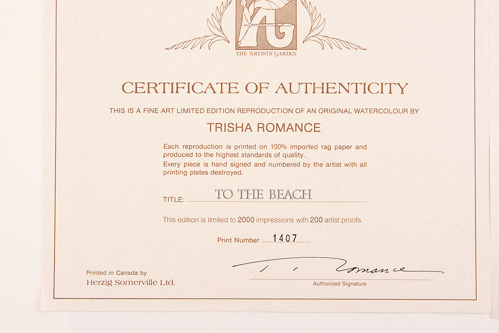 Trisha Romance Offset Lithographs