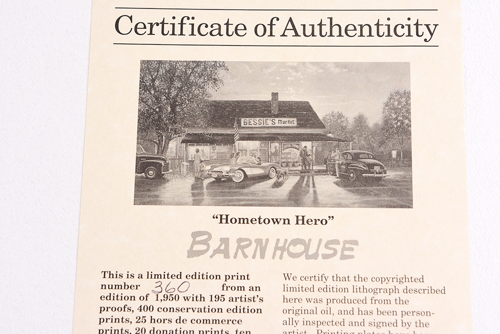 Limited Edition "Hometown Hero" Offset Lithograph