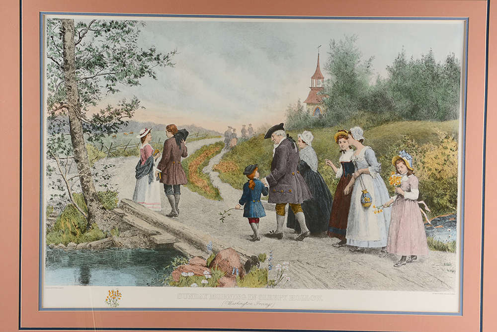 "Sunday Morning in Sleepy Hollow" Lithograph
