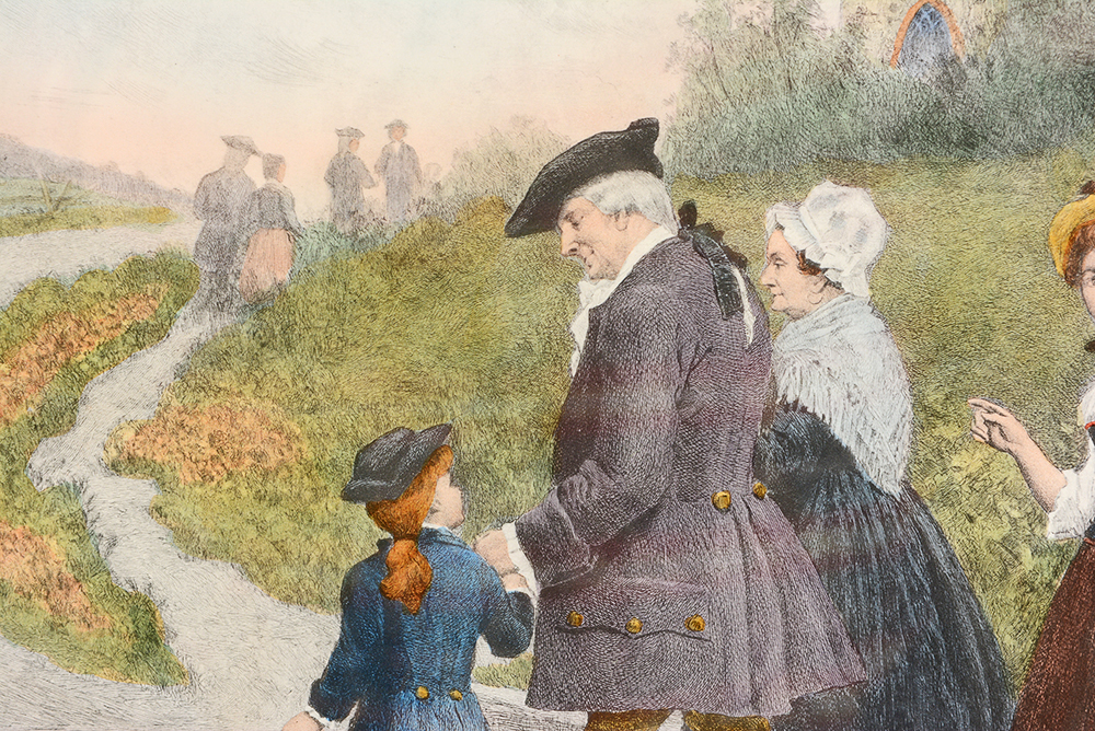 "Sunday Morning in Sleepy Hollow" Lithograph