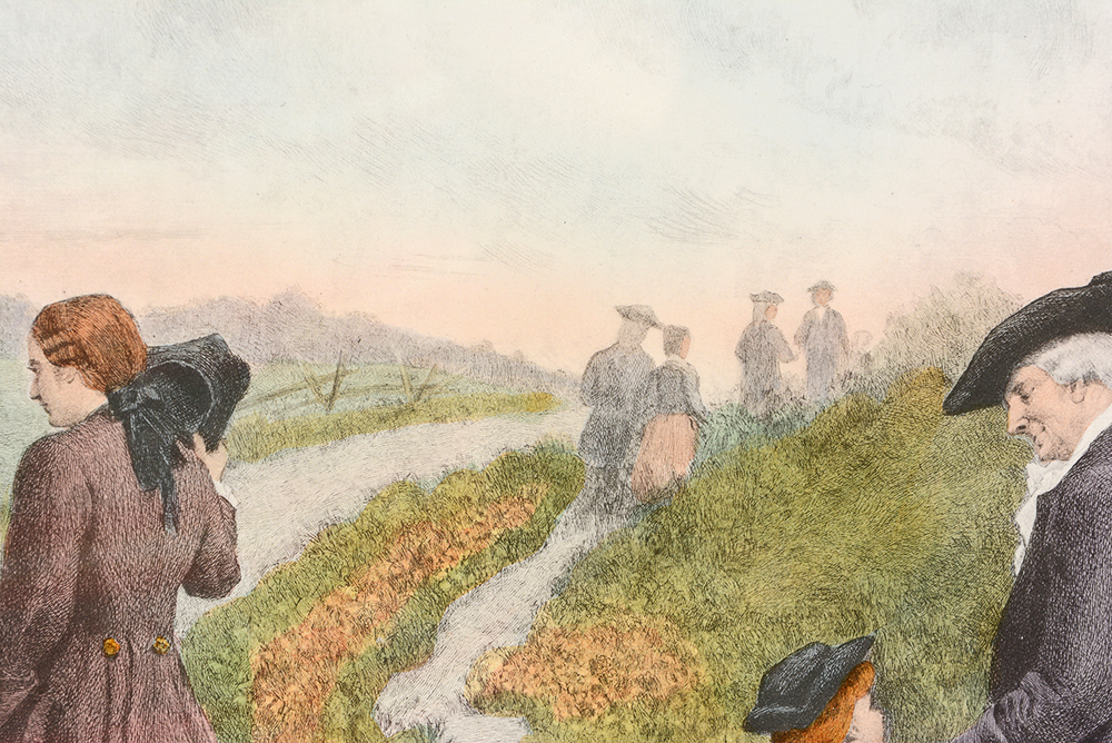 "Sunday Morning in Sleepy Hollow" Lithograph