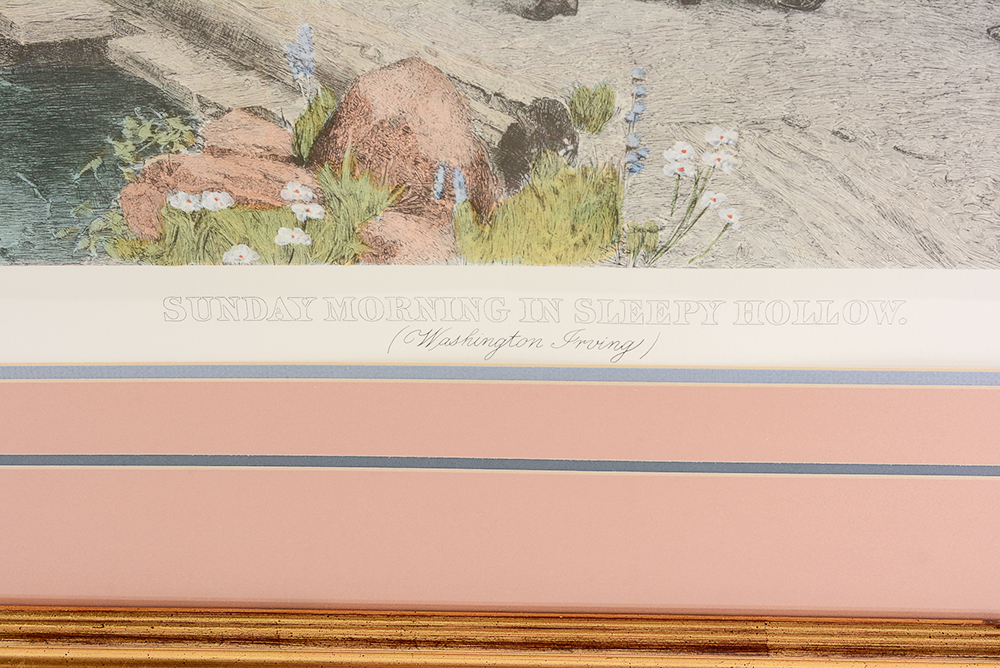 "Sunday Morning in Sleepy Hollow" Lithograph