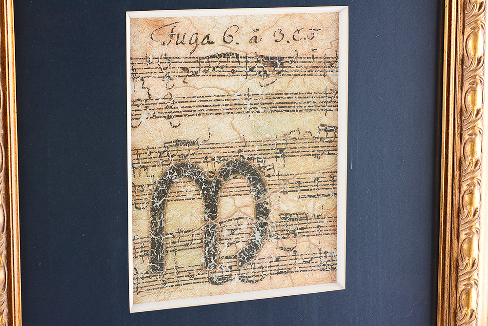 Fuga in G Sheet Music Lithograph