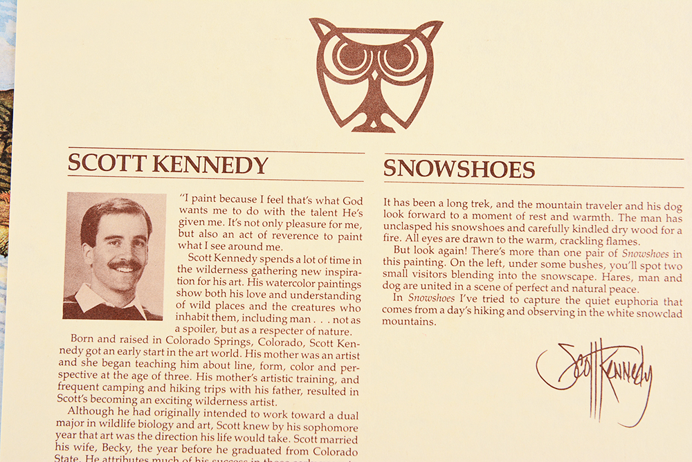 Scott Kennedy "Snowshoes" Limited Edition Offset Print