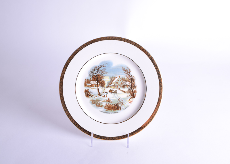 Currier & Ives "The Homestead in Winter" Collector Plate