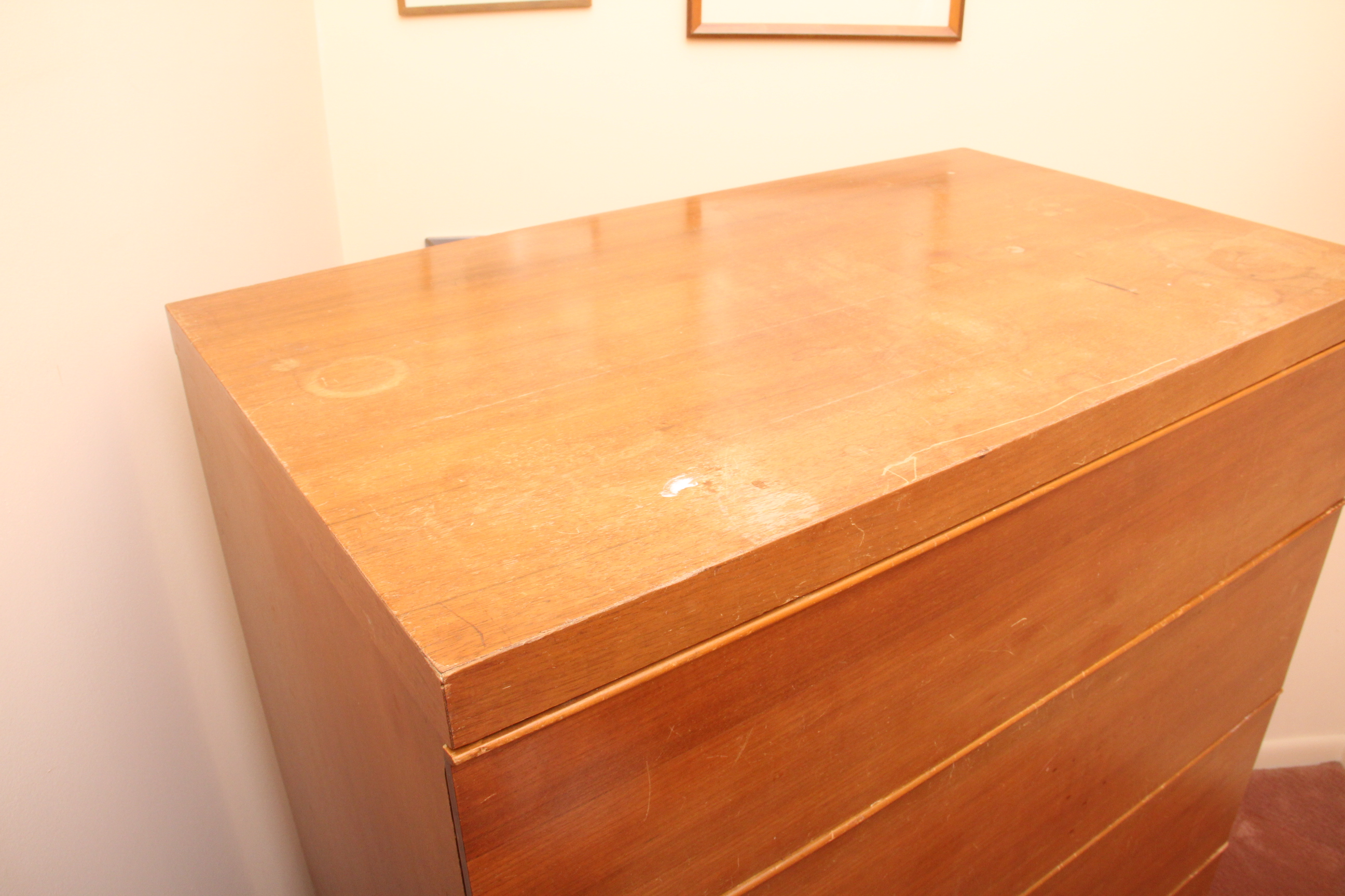 Americraft Mid Century Modern Oak Tall Dresser