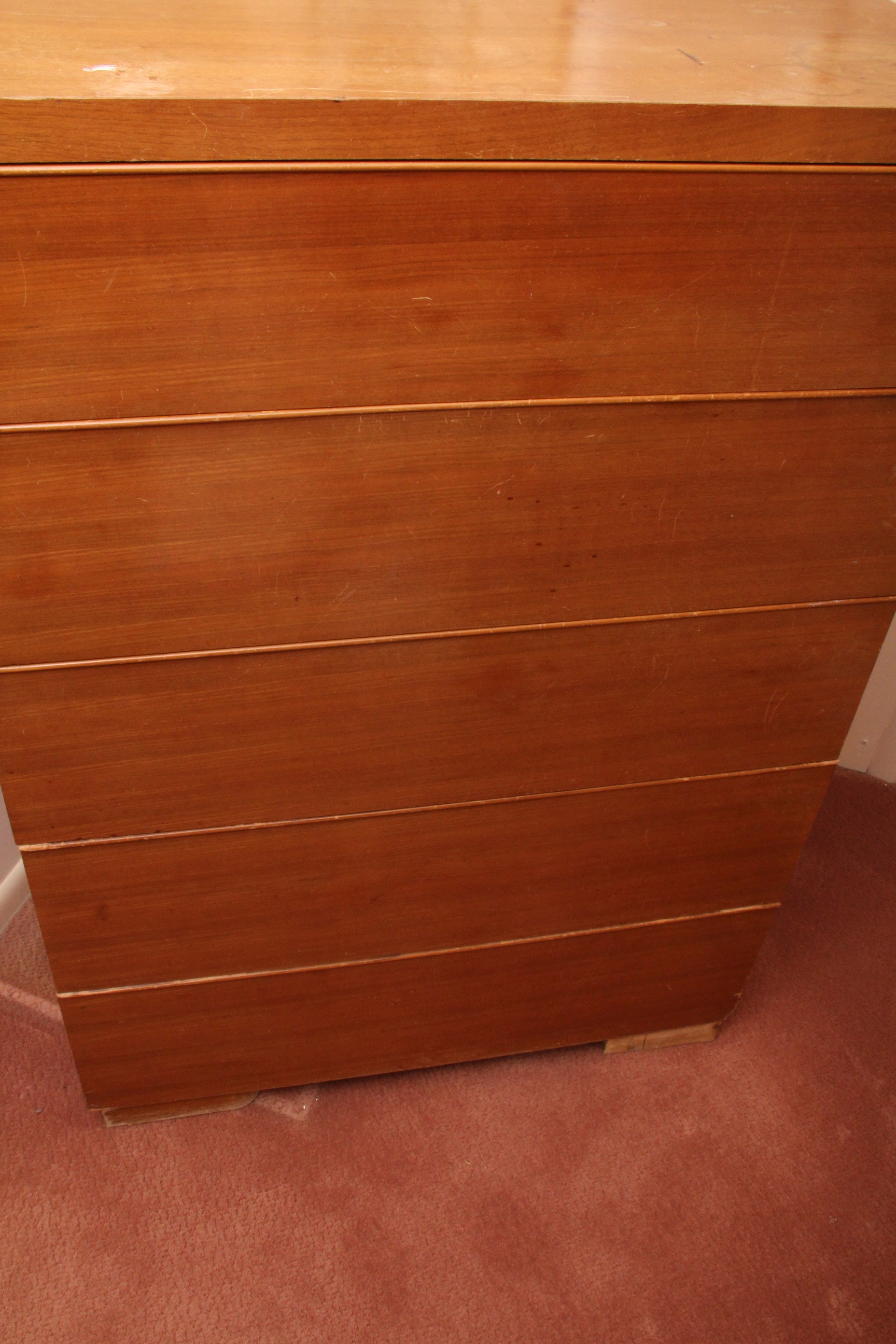 Americraft Mid Century Modern Oak Tall Dresser