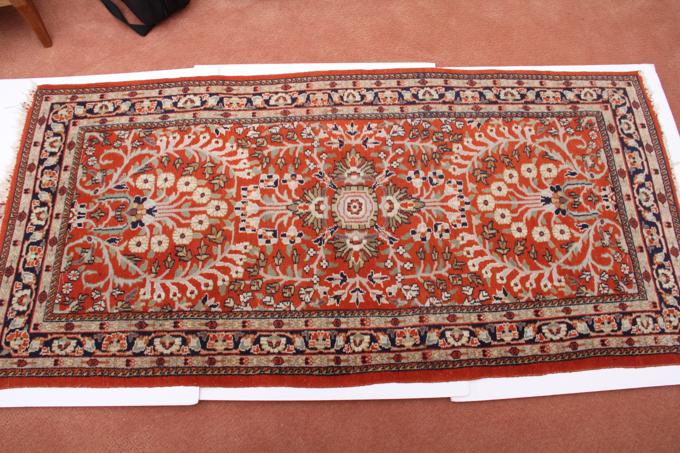Vintage Hand Knotted Persian Sarouk Rug