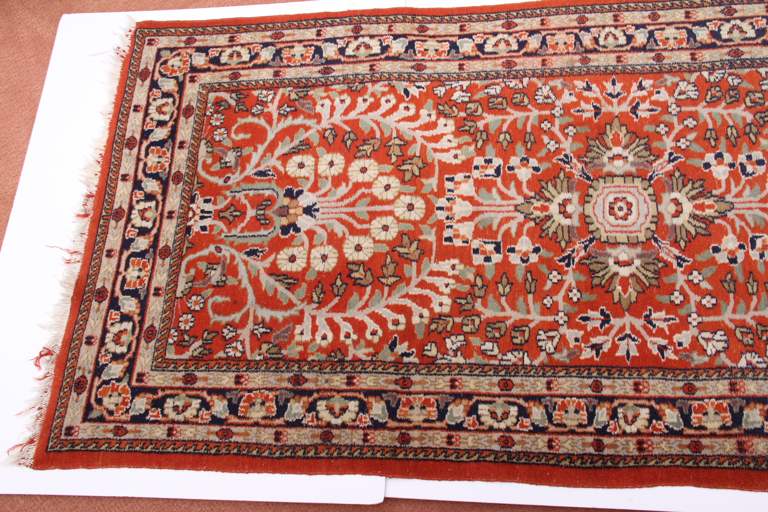 Vintage Hand Knotted Persian Sarouk Rug