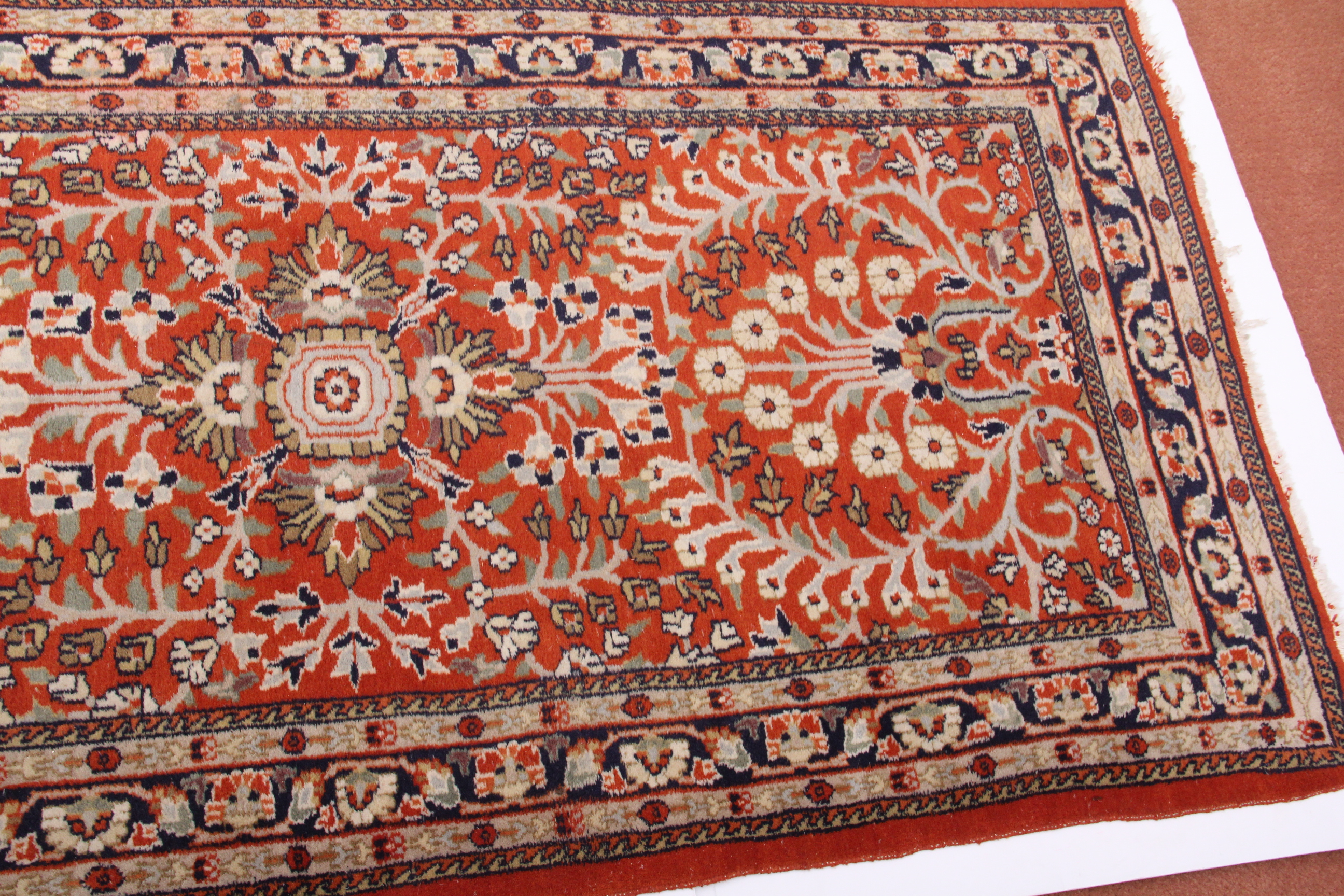 Vintage Hand Knotted Persian Sarouk Rug