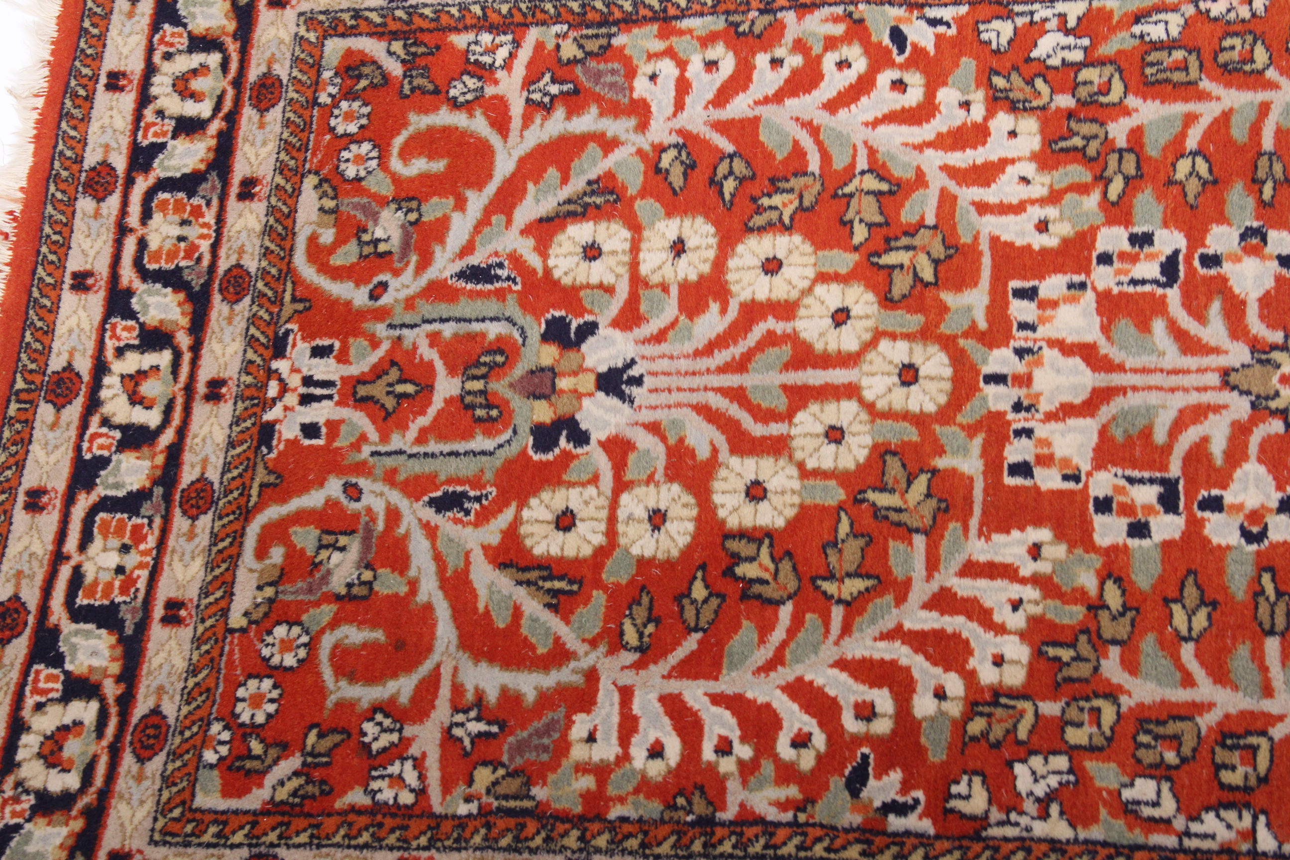 Vintage Hand Knotted Persian Sarouk Rug