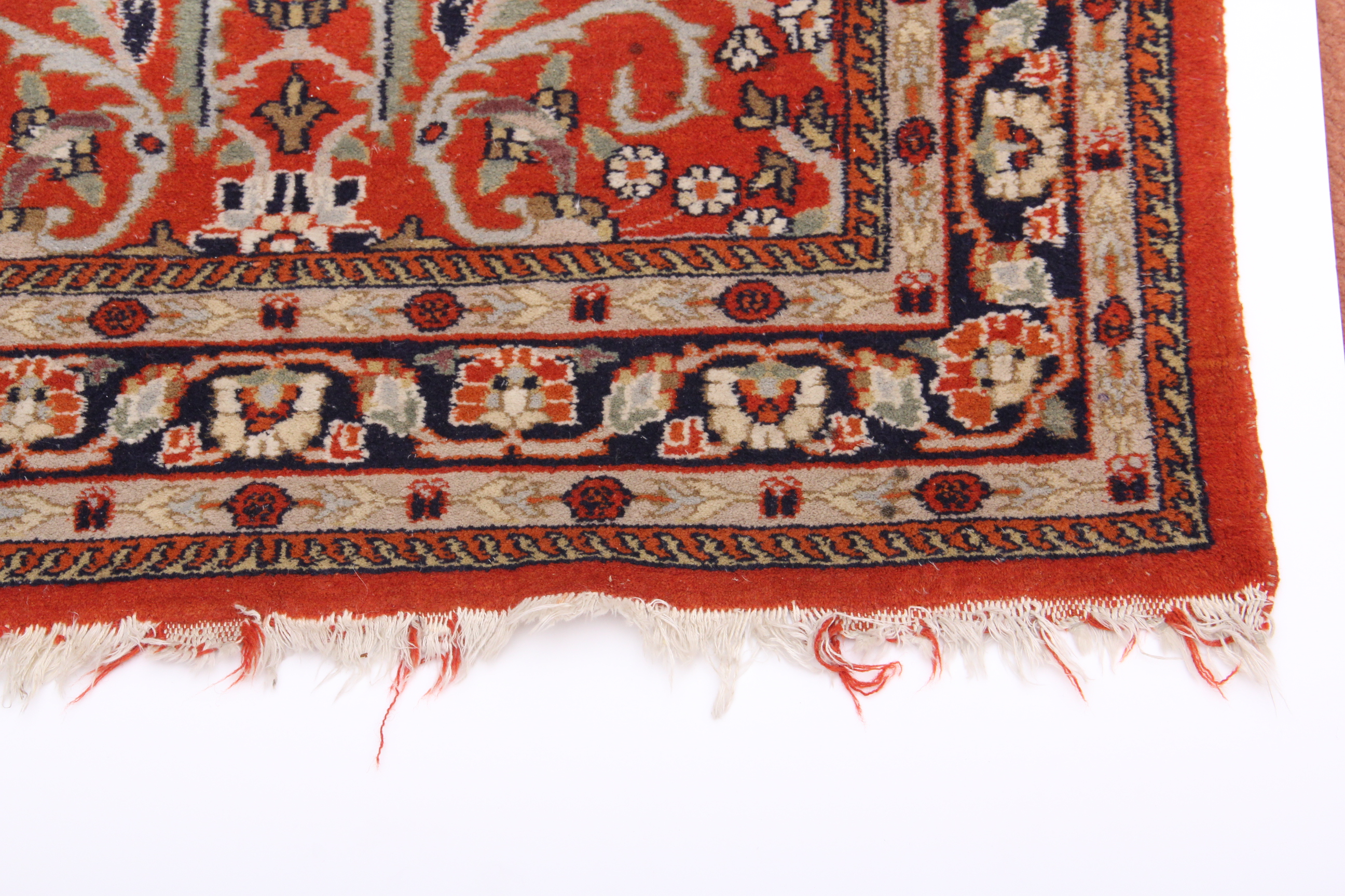 Vintage Hand Knotted Persian Sarouk Rug